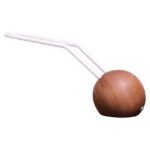 Contemporary Studio Craft Walnut and Neon Touch "BuraBura - Art" Lamp