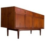 Mid-century Walnut Illuminated Credenza by Kipp Stewart for Drexel Declaration