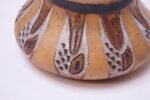 Small Vintage Studio Stoneware Vase in Ochre with Sgraffito Decoration - Image 7