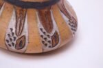 Small Vintage Studio Stoneware Vase in Ochre with Sgraffito Decoration - Image 8