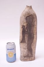 Primitive Studio Ceramic "Woman with Bird" Vase Signed Pollack, 1972 - Image 3
