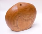 Large Modernist Organic-Form Hardwood Vase by Dick Shanley - Image 4