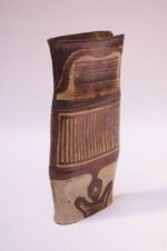 Tall Vintage Stoneware Flared Vase Attributed to Polk - Image 3