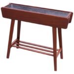 Danish Modern Rosewood Planter with Metal Insert