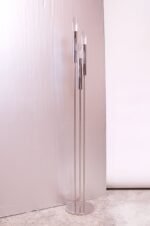 1970s Three Fixture Chrome Floor Lamp with Lucite Prisms - Image 2