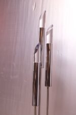 1970s Three Fixture Chrome Floor Lamp with Lucite Prisms - Image 8