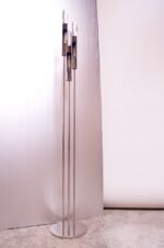 1970s Three Fixture Chrome Floor Lamp with Lucite Prisms - Image 3