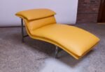 Postmodern Leather "Wave" Chaise by Giovanni Offredi for Saporiti - Image 2