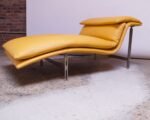 Postmodern Leather "Wave" Chaise by Giovanni Offredi for Saporiti - Image 5