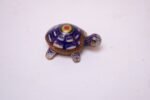 Miniature Cloisonne Turtle Trinket Box With Gold Leaf Details - Image 5
