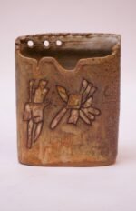 1976 Studio Stoneware Abstract Vase Signed Pollack - Image 2