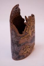 1974 Studio Stoneware Abstract Vase Signed Pollack - Image 2