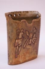 1976 Studio Stoneware Abstract Vase Signed Pollack - Image 3