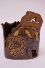 1974 Studio Stoneware Abstract Vase Signed Pollack - Image 10