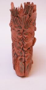 Studio Terracotta "Geese" Vase Sculpture Signed - Image 4