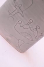 1976 Studio Stoneware Pale Green Abstract Vase Signed Pollack - Image 12