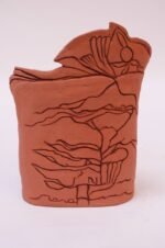 Studio Terracotta "Tree" Vase Signed - Image 4