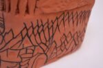 Studio Terracotta Aztec Style Vase Signed - Image 7