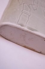 Studio Stoneware Pale Green Floral Vase Signed Pollack, 1976 - Image 13