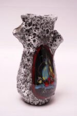 Mid-Century Italian Modern Riccione Fat Lava Ceramic and Enamel Vase - Image 4