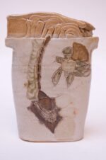 1976 Studio Stoneware Lavender Abstract Vase Signed Pollack - Image 8