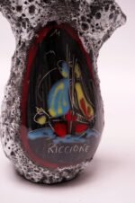 Mid-Century Italian Modern Riccione Fat Lava Ceramic and Enamel Vase - Image 6