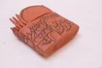 Studio Terracotta Aztec Style Vase Signed - Image 4