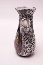 Mid-Century Italian Modern Riccione Fat Lava Ceramic and Enamel Vase - Image 3