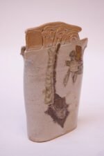 1976 Studio Stoneware Lavender Abstract Vase Signed Pollack - Image 2