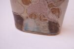 1976 Studio Stoneware Lavender Abstract Vase Signed Pollack - Image 7