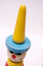 Pair of Vintage French Painted Wooden "Clown" Skittles - Image 15