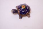 Miniature Cloisonne Turtle Trinket Box With Gold Leaf Details - Image 2