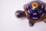 Miniature Cloisonne Turtle Trinket Box With Gold Leaf Details - Image 10