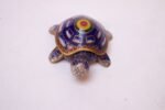 Miniature Cloisonne Turtle Trinket Box With Gold Leaf Details - Image 4