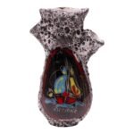 Mid-Century Italian Modern Riccione Fat Lava Ceramic and Enamel Vase