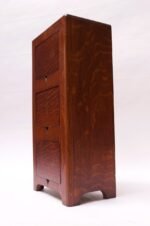 Art Deco Hand Carved Mahogany Three-Drawer Jewelry Chest / Storage Compartment - Image 4