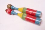 Set of Eight Mid-Century Modern English Skittles With Ball - Image 5