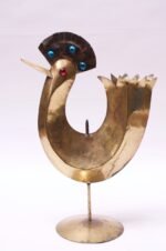 Vintage Brutalist Torch-Cut Mixed Metal Bird Sculpture - Image 2