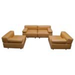 Pair of Harvey Probber "Cubo" Leather Sofas