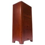 Art Deco Hand Carved Mahogany Three-Drawer Jewelry Chest / Storage Compartment