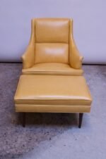 Leather and Walnut Milo Baughman for James Inc. Lounge Chair and Ottoman - Image 6