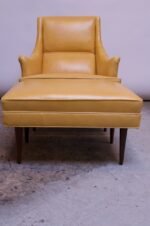 Leather and Walnut Milo Baughman for James Inc. Lounge Chair and Ottoman - Image 7