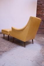 Leather and Walnut Milo Baughman for James Inc. Lounge Chair and Ottoman - Image 9
