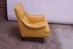 Leather and Walnut Milo Baughman for James Inc. Lounge Chair and Ottoman - Image 4