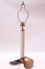 Vintage Nautical Table Lamp with Patinated Brass Boat Propeller Base - Image 3