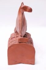 Mid-20th Century Mythological Terracotta "Medusa" Ceramic Sculpture - Image 4