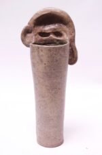 1970s Heavily Textured Stoneware Vase Signed Pollack - Image 6