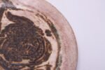 Pale Pink and Brown Stoneware Charger Signed Polk, 1972 - Image 6