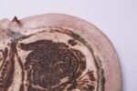 Pale Pink and Brown Stoneware Charger Signed Polk, 1972 - Image 5