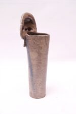 1970s Heavily Textured Stoneware Vase Signed Pollack - Image 5